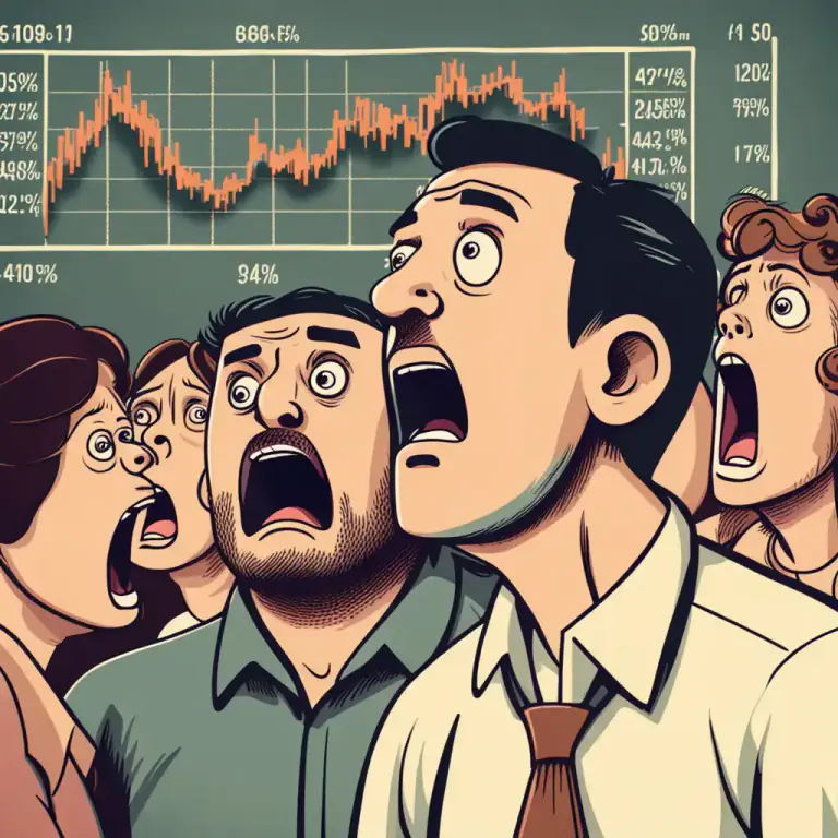 Visual representation of "panic" - A sudden strong feeling among many people that something bad is happening or going to happen