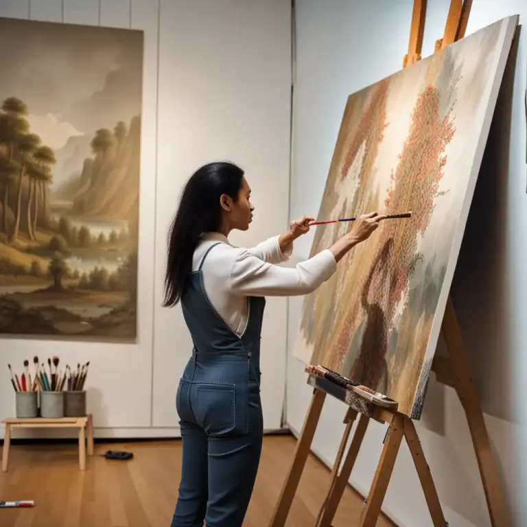 Visual representation of "paint out" - To remove or delete something in a painting or a design