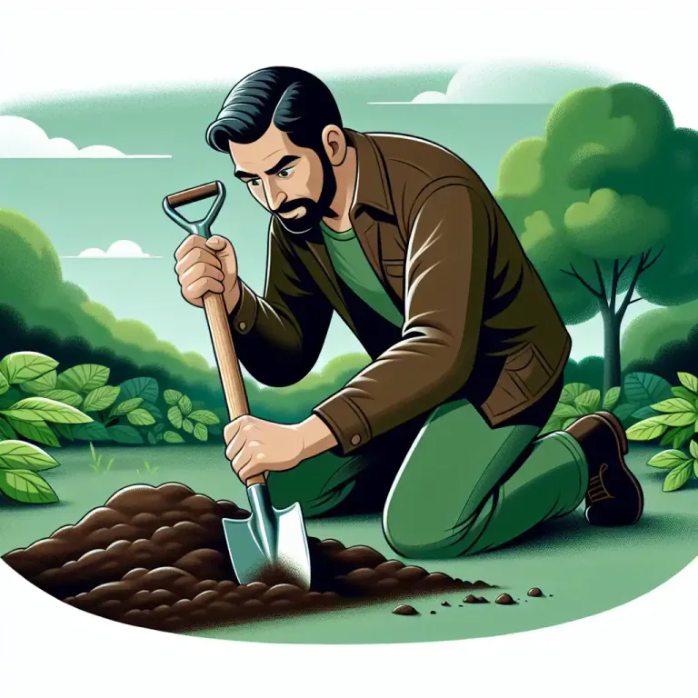 Visual representation of "delve" - to dig the ground, especially with a tool