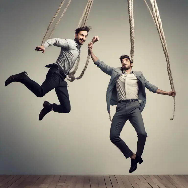 Visual representation of "grasp at" - To try to reach or hold something quickly and clumsily
