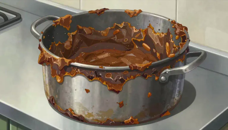 Visual representation of "encrusted" - Covered with a hard layer or a large amount of something.