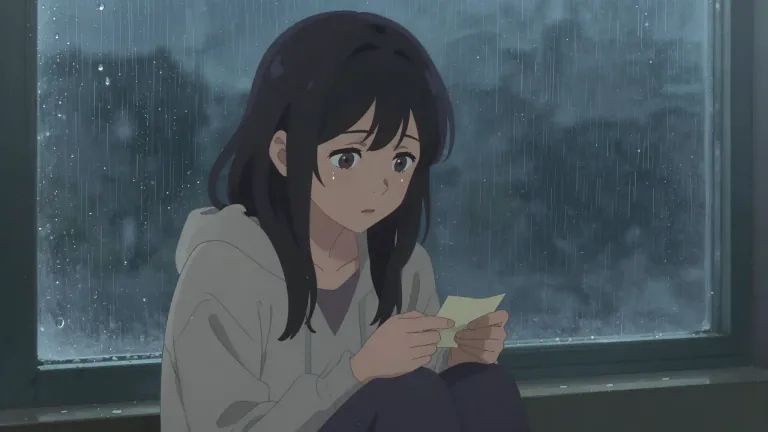 Visual representation of "melancholic" - Feeling or showing sadness, typically with no obvious cause.
