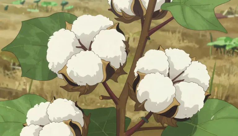 Visual representation of "boll" - The round fruit case of a plant like cotton or flax that stores the seeds