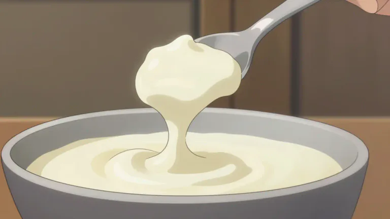 Visual representation of "dollop" - A small amount of something, often food.