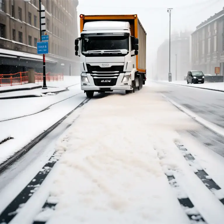 Visual representation of "salt" - To sprinkle a surface with salt to melt ice or snow.