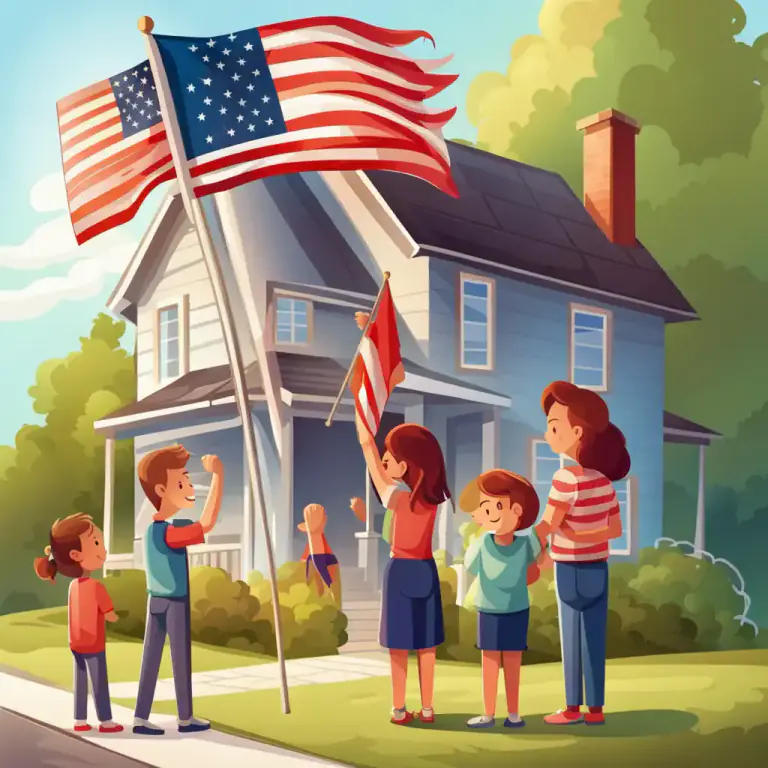Visual representation of "fly/show/wave the flag" - Display a country's flag, usually to show loyalty or patriotism.