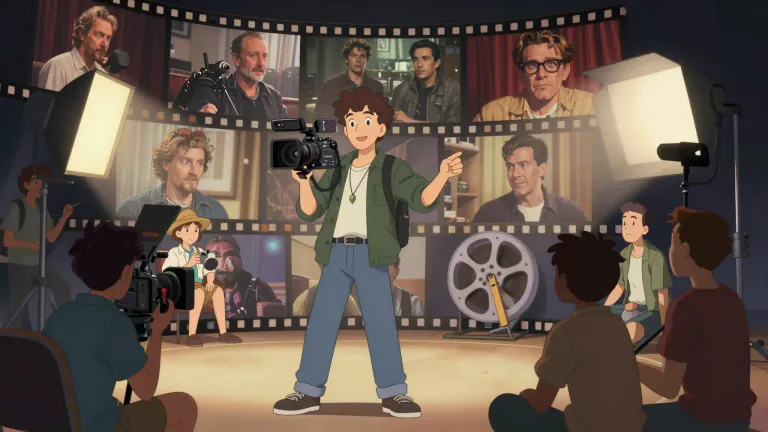 Visual representation of "auteur" - A filmmaker or director who has a strong personal style and creative control over their works.
