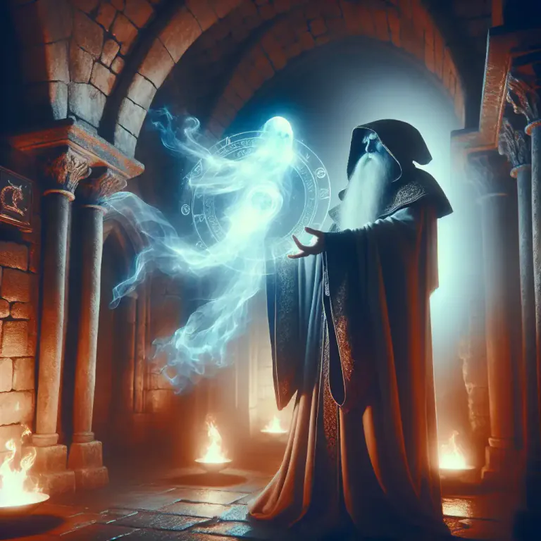 Visual representation of "servitor" - In fantasy literature or role-playing games, a magical or divine-beings