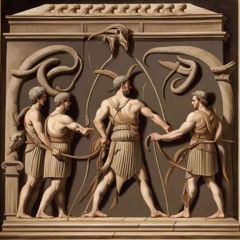 Visual representation of "scorpion" - A type of whip with multiple tails, used for punishment in some cultures.