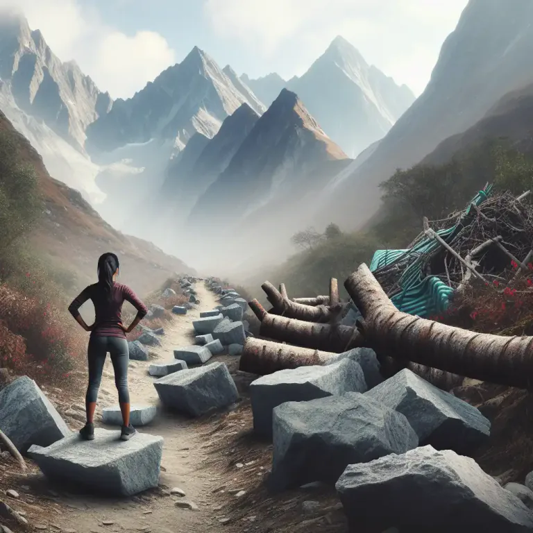 Visual representation of "encounter" - To face or deal with challenges
