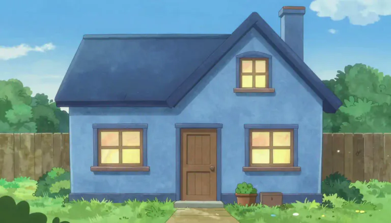 Visual representation of "house" - A building where people live.