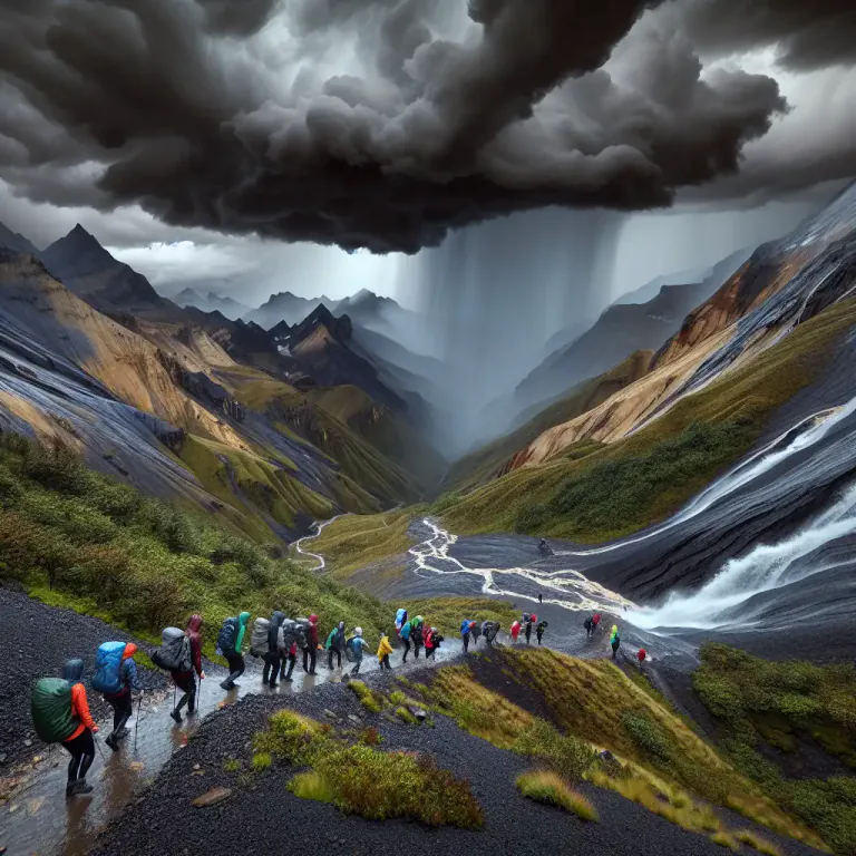 Visual representation of "orographic" - Related to or caused by the physical features of a landscape, especially mountains.