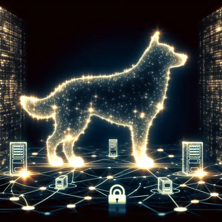 Visual representation of "watchdog" - A software program or device that monitors network or system performance, or checks for failures or errors.