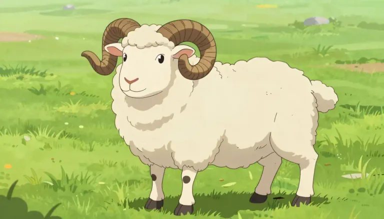 Visual representation of "ram" - A male sheep.