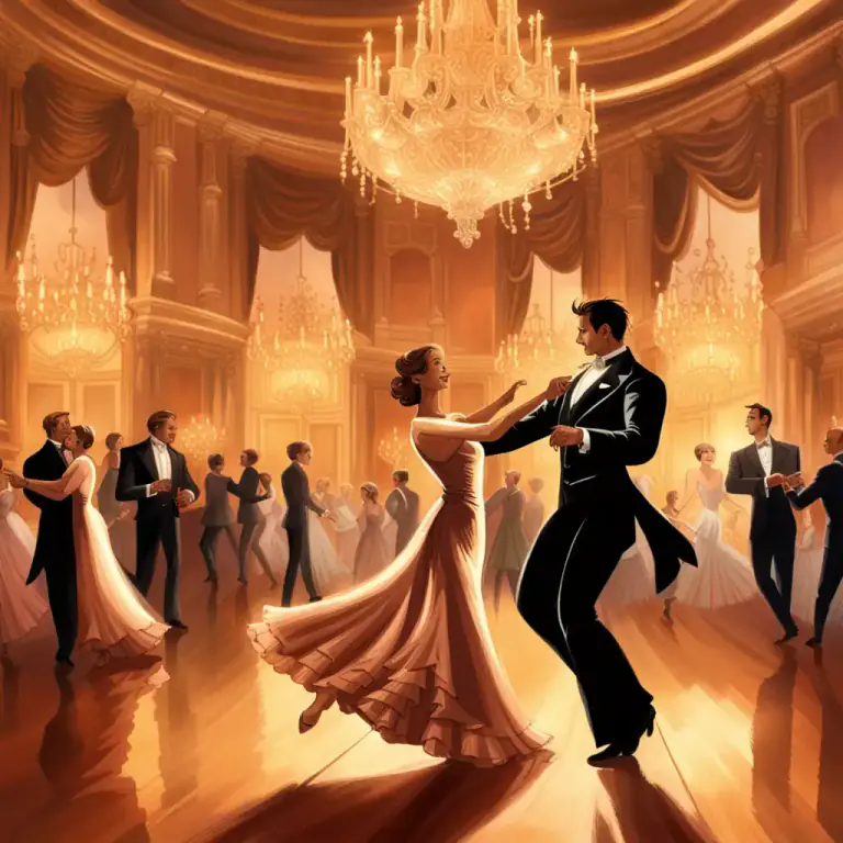 Visual representation of "ball" - A formal occasion where people dance.