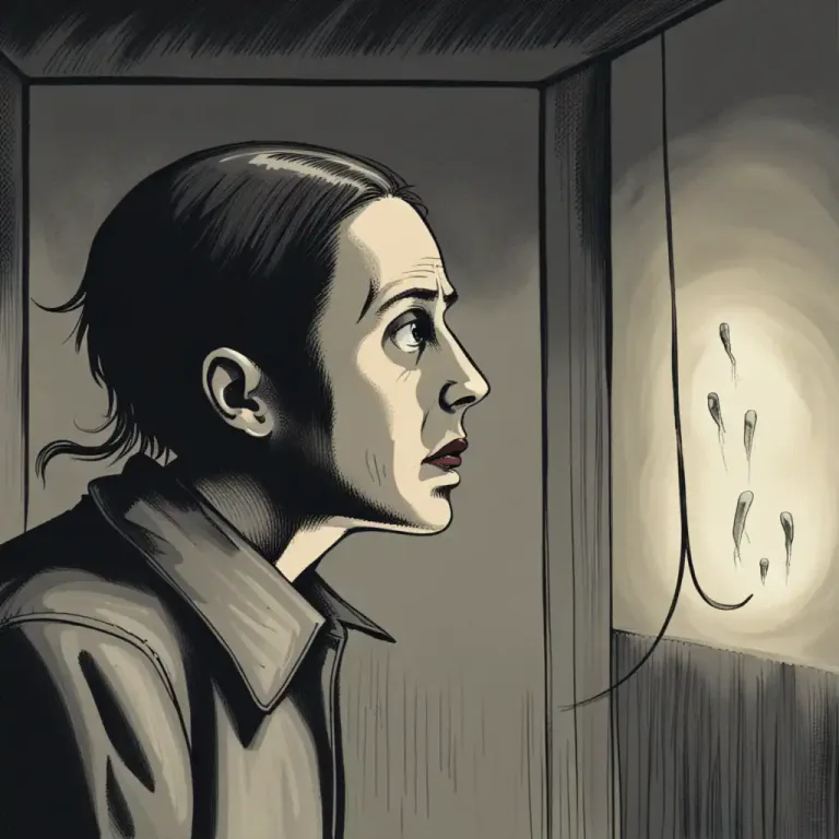 Visual representation of "be seeing/hearing things" - Believe that you are hearing something that is not really there, usually due to shock or confusion