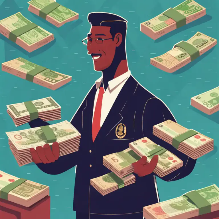Visual representation of "dish out" - To spread or give something, often money or resources