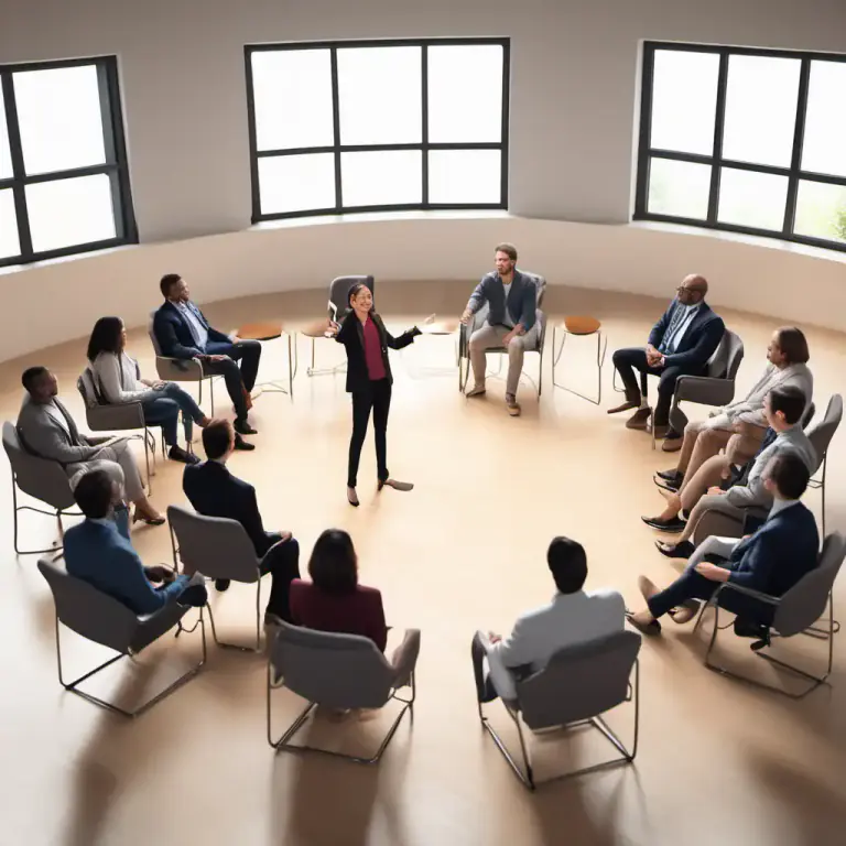 Visual representation of "invite around" - To request someone's presence in a circle or group.