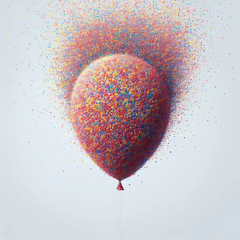 Visual representation of "be bursting/bulging at the seams" - Having a lot of something, usually an emotion or idea