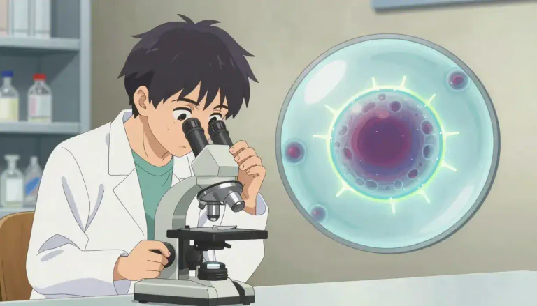 Visual representation of "magnify" - Make (something) appear larger than it is, especially with a lens or microscope.