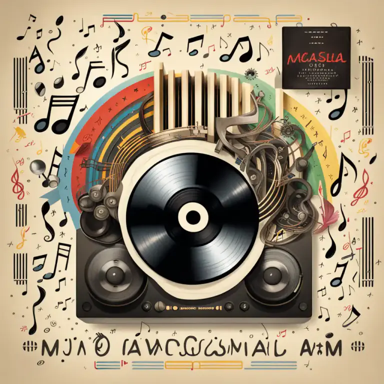 Visual representation of "soundtrack" - A recording or album of all the music used in a movie, show, or game