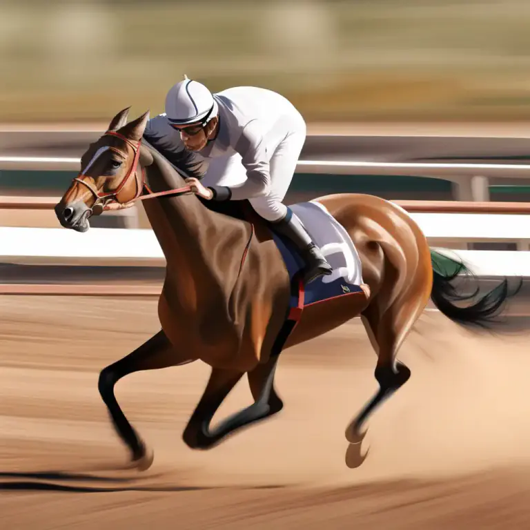 Visual representation of "gallop" - A fast type of running gait peculiar to horses and other four legged animals.