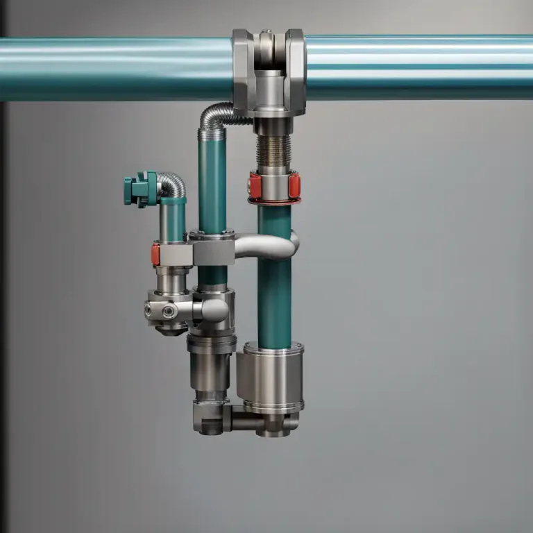 Visual representation of "union" - A device for coupling similar parts, like pipes or tubes.
