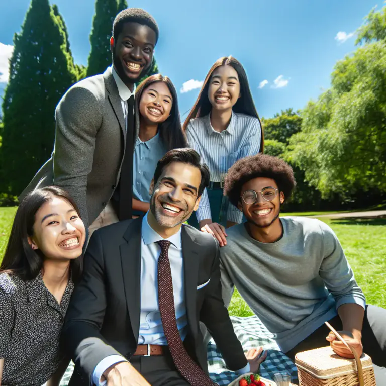 Visual representation of "fraternize" - To spend time with someone as a friend, especially within a group or organization.