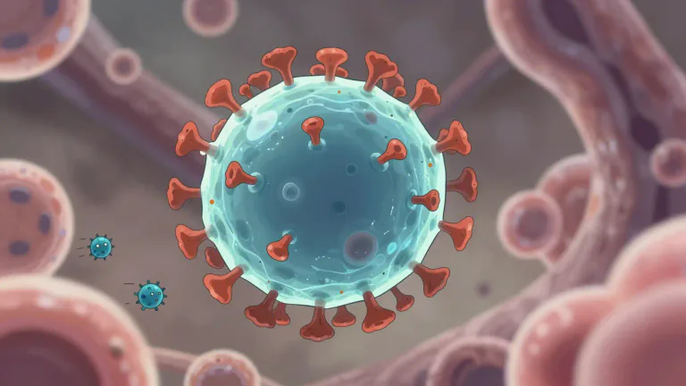 Visual representation of "reovirus" - Reovirus is a type of virus that typically causes infections in the respiratory system or gastrointestinal tract in various animals.