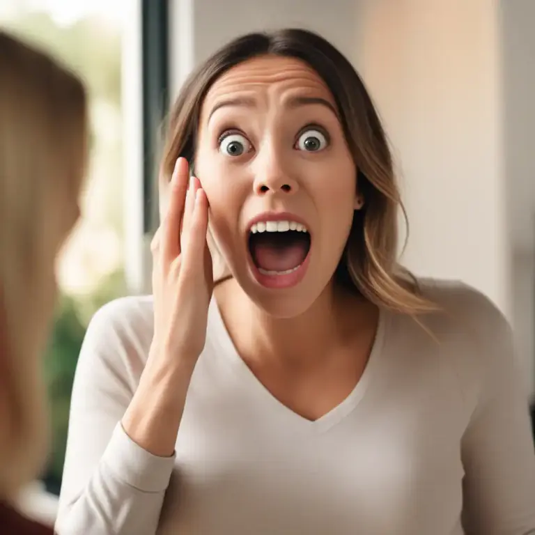Visual representation of "be lost for words" - Too surprised, shocked, or amazed to know what to say.