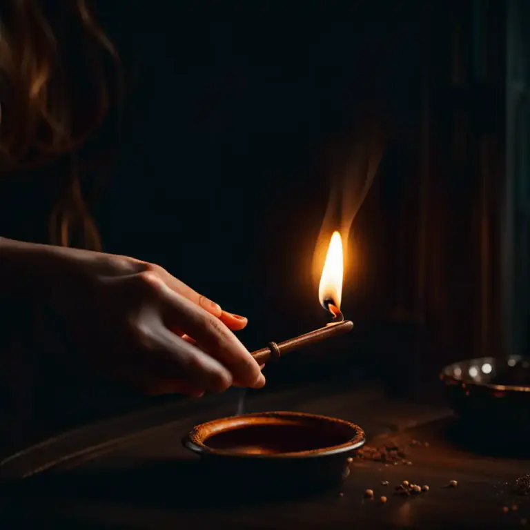 Visual representation of "snuff" - To extinguish a flame or light.