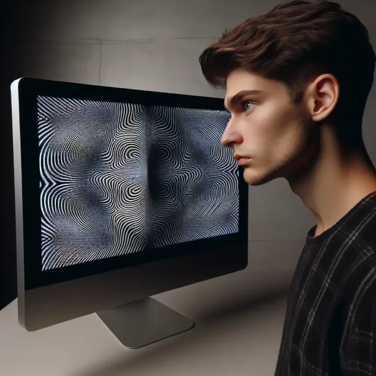 Visual representation of "moire" - A visual perception caused by the interference of overlapping patterns, especially on a screen or print.