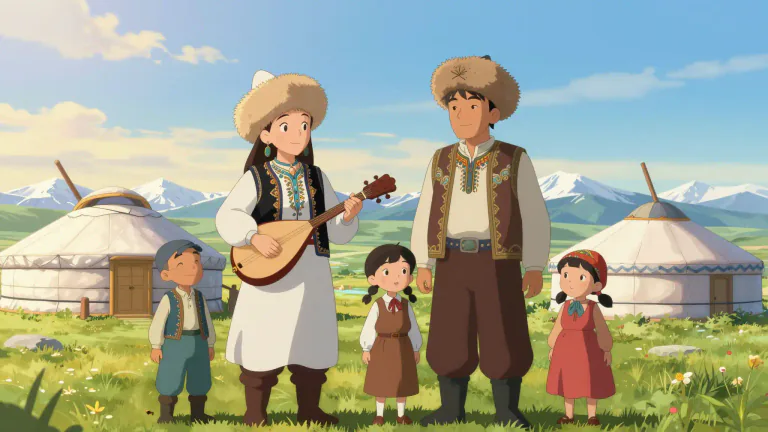 Visual representation of "kazakh" - Relating to the ethnic group native to Kazakhstan.
