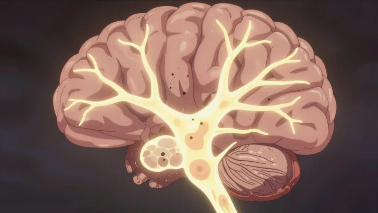 Visual representation of "neurodegeneration" - The process by which neurons deteriorate or die over time, leading to a loss of function and clinical symptoms.