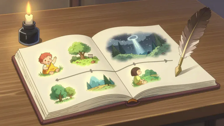 Visual representation of "chronicle" - A detailed report or record of events in the order of their occurrence