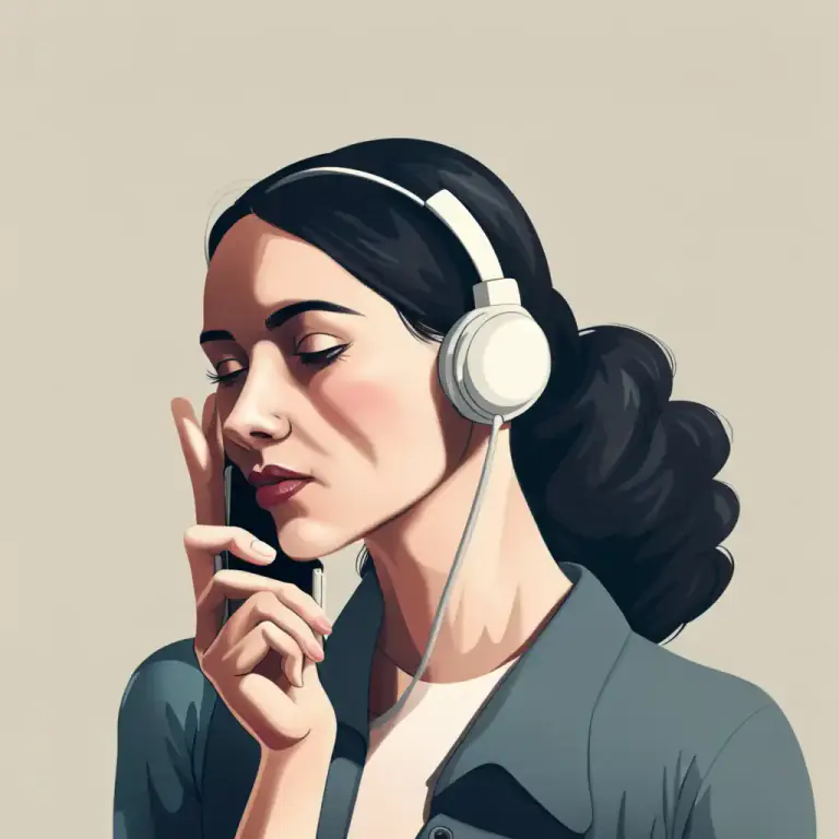 Visual representation of "be on the phone" - To be using the phone to talk or communicate with someone