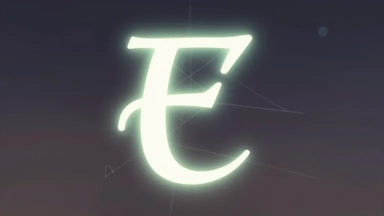 Visual representation of "theta" - The eighth letter of the Greek alphabet.