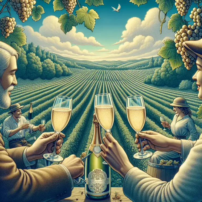 Visual representation of "blanquette" - A type of white sparkling wine made without letting the juice have contact with the grape skins.