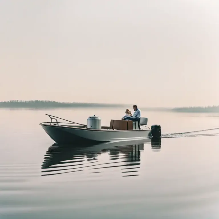 Visual representation of "outboard" - Relating to a detachable engine for a boat, mounted on the stern.