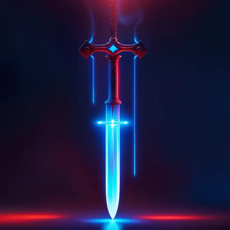 Visual representation of "be a double-edged sword/weapon" - Something has both positive and negative effects