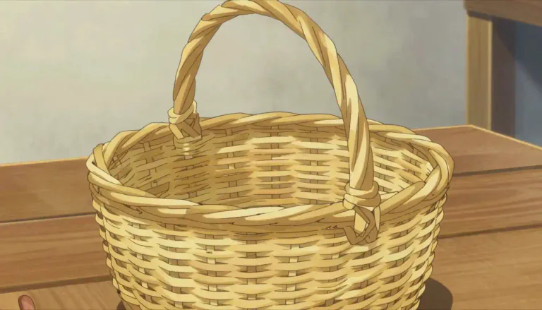 Visual representation of "basket" - A container used to carry or store things, typically made from woven strands of material like wood, straw or plastic.