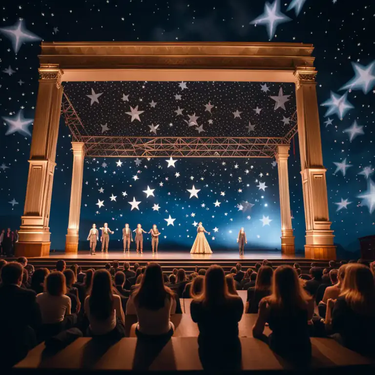 Visual representation of "starlit" - Filled or appearing to be filled with stars.