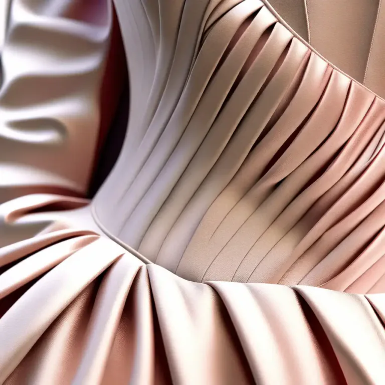 Visual representation of "croft" - A puckered seam in fabric giving a pleated effect.