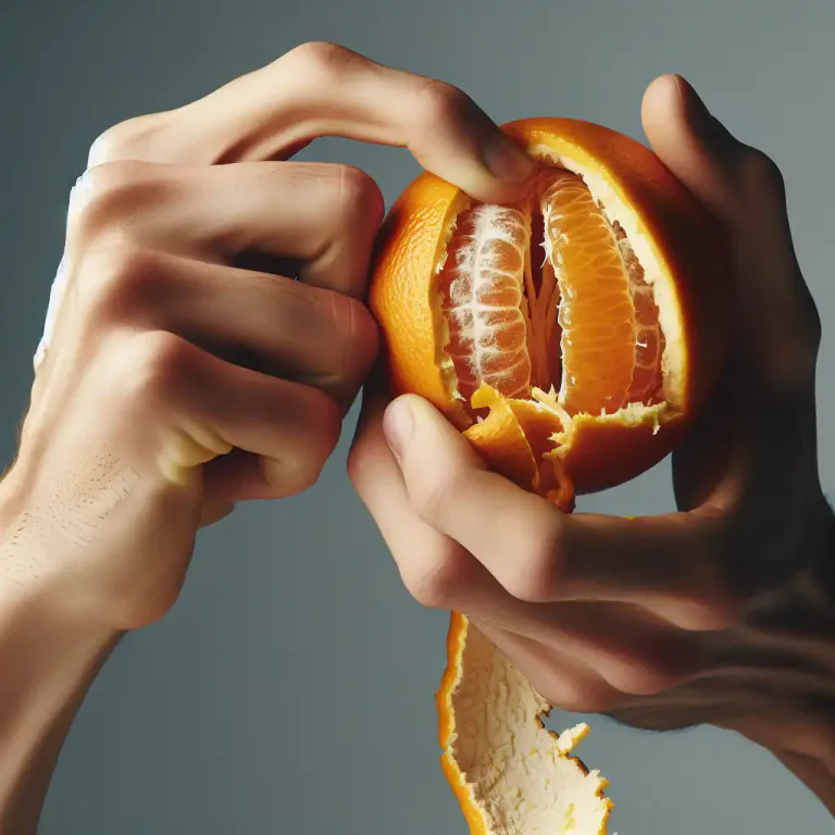 Visual representation of "peel off" - To remove or take off a covering or layer