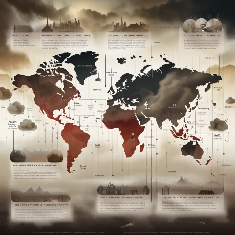 Visual representation of "pandemic" - A situation in which a disease spreads across countries or continents