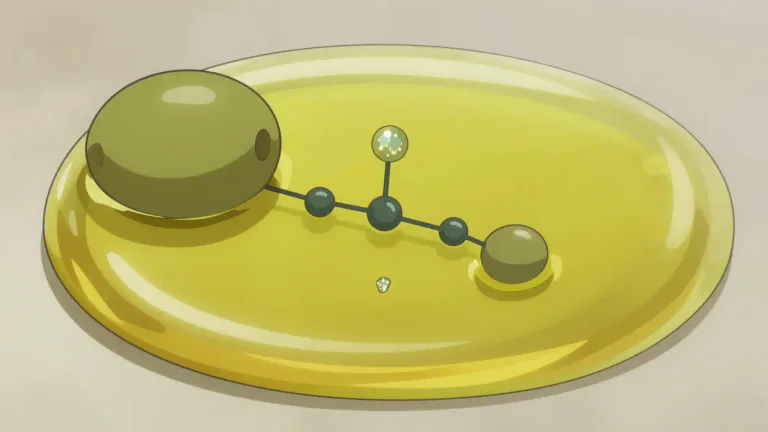 Visual representation of "palmitate" - Palmitate is a salt or ester of palmitic acid, which is a common saturated fatty acid found in fats and oils.