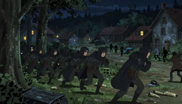 Visual representation of "foray" - A sudden attack into enemy territory, especially to get something