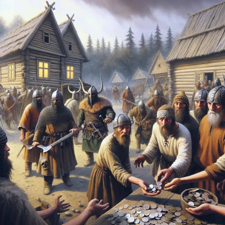 Visual representation of "danegeld" - A fee or payment given to someone to prevent unwelcome actions