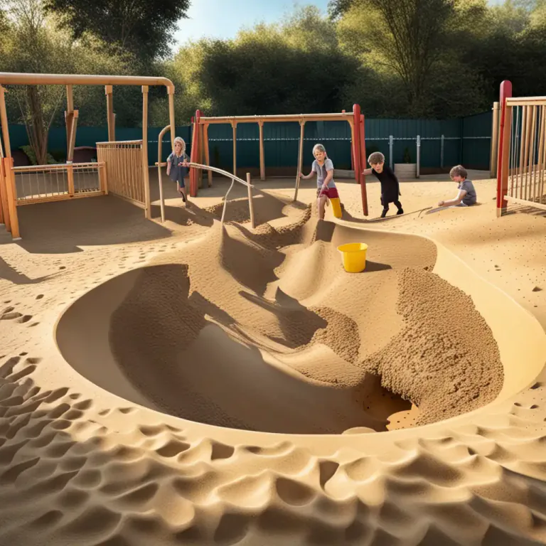Visual representation of "sand" - To pour sand into a place or container.