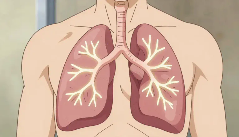 Visual representation of "bronchi" - The bronchi are the two major air passages that branch off the trachea and lead into the lungs, facilitating airflow.